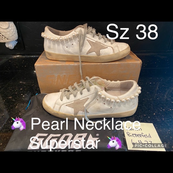 Golden Goose Shoes - SOLD 🦄Golden Goose Pearl Necklace Superstars Sz 38🦄
